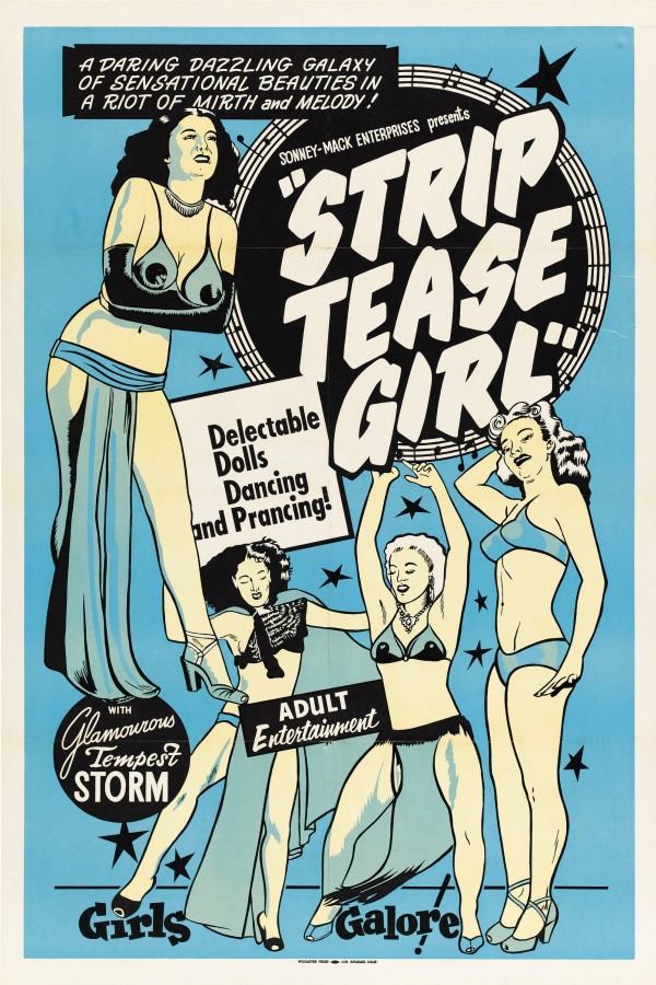 Strip Tease Girl Adult Entertainment Vintage Theater Poster by VINTAGE POSTER